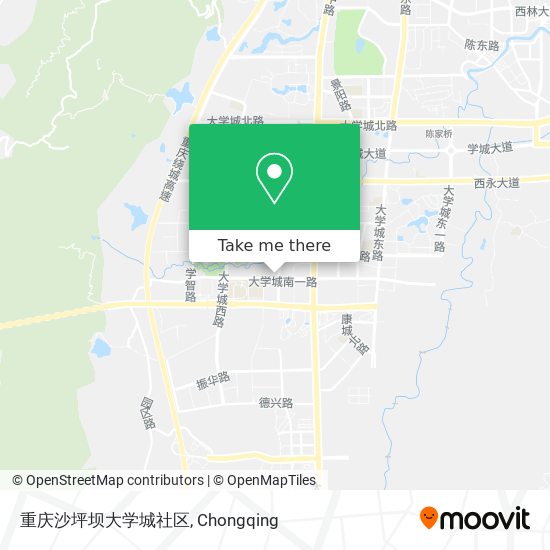 重庆沙坪坝大学城社区 map