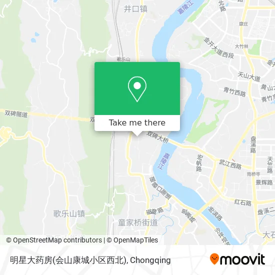 明星大药房(会山康城小区西北) map