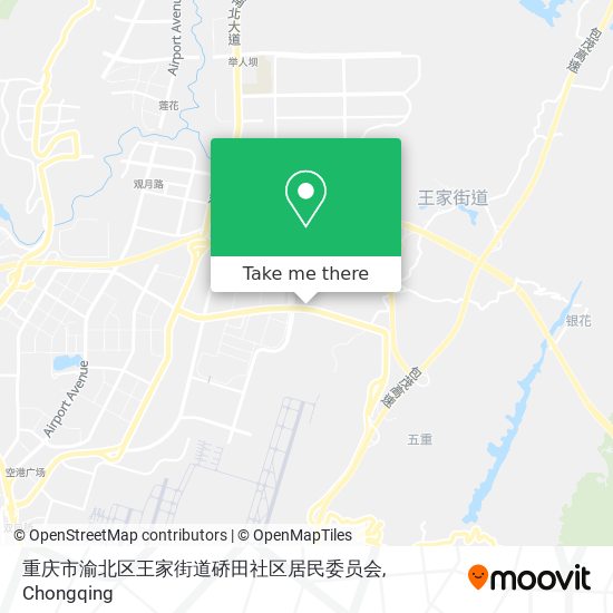 重庆市渝北区王家街道硚田社区居民委员会 map