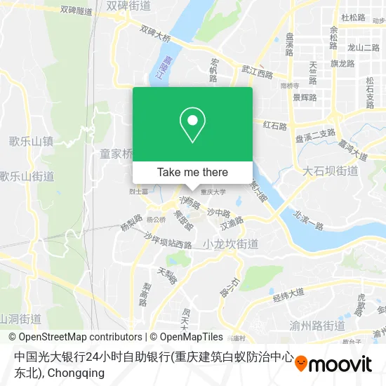 中国光大银行24小时自助银行(重庆建筑白蚁防治中心东北) map