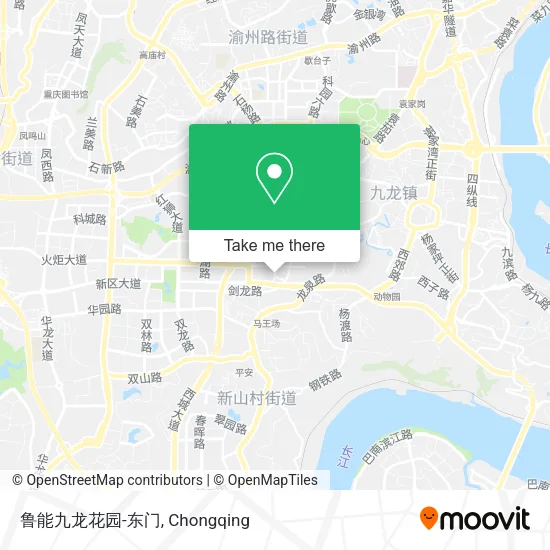 鲁能九龙花园-东门 map