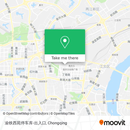渝铁西苑停车库-出入口 map