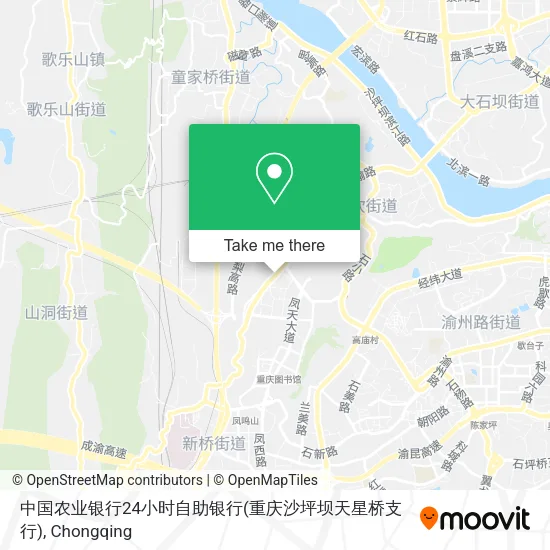 中国农业银行24小时自助银行(重庆沙坪坝天星桥支行) map