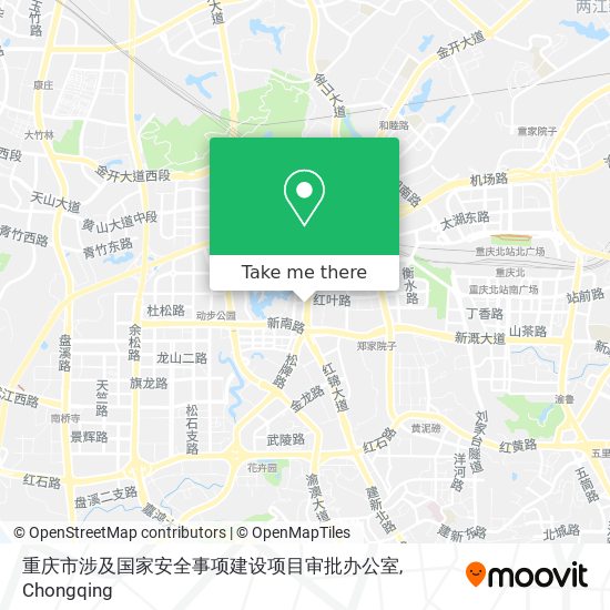 重庆市涉及国家安全事项建设项目审批办公室 map