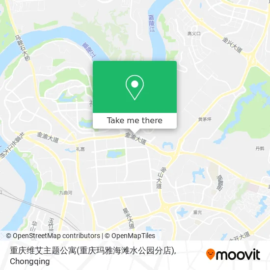 重庆维艾主题公寓(重庆玛雅海滩水公园分店) map