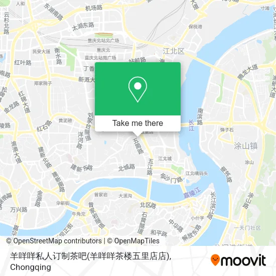 羊咩咩私人订制茶吧(羊咩咩茶楼五里店店) map