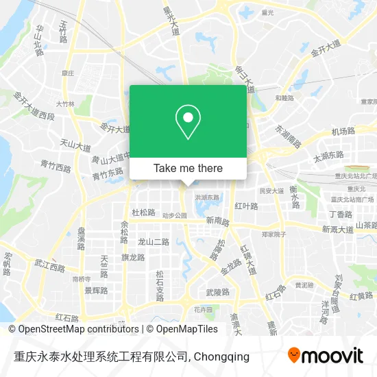 重庆永泰水处理系统工程有限公司 map