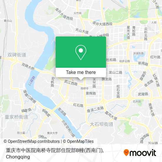 重庆市中医院南桥寺院部住院部B幢(西南门) map