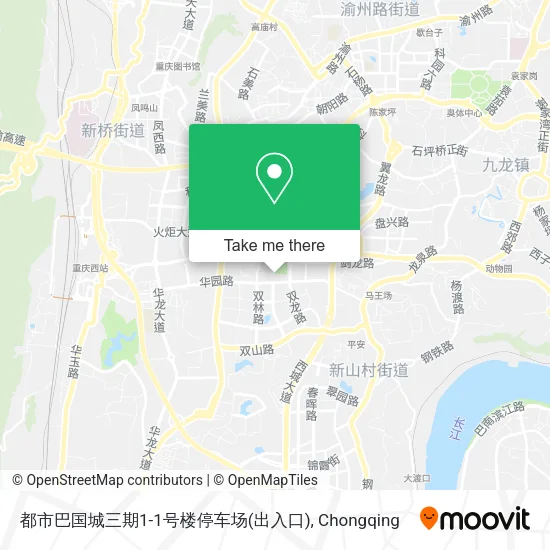 都市巴国城三期1-1号楼停车场(出入口) map