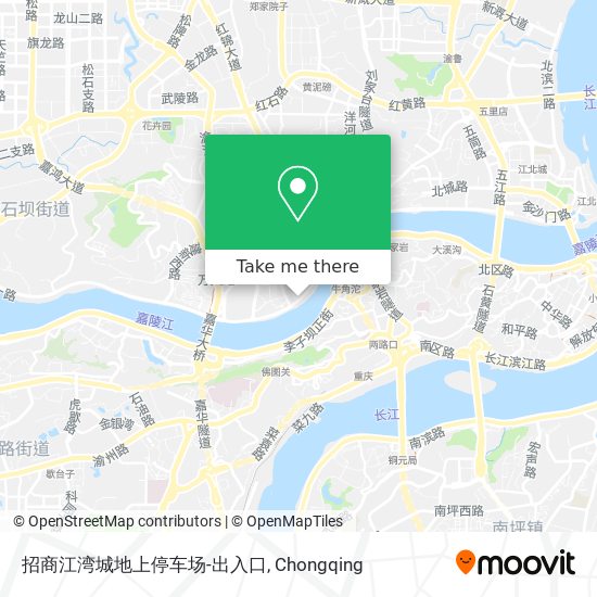 招商江湾城地上停车场-出入口 map