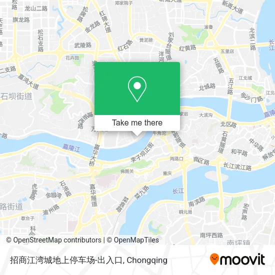 招商江湾城地上停车场-出入口 map