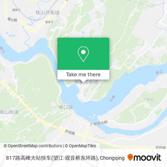 817路高峰大站快车(望江-观音桥东环路) map