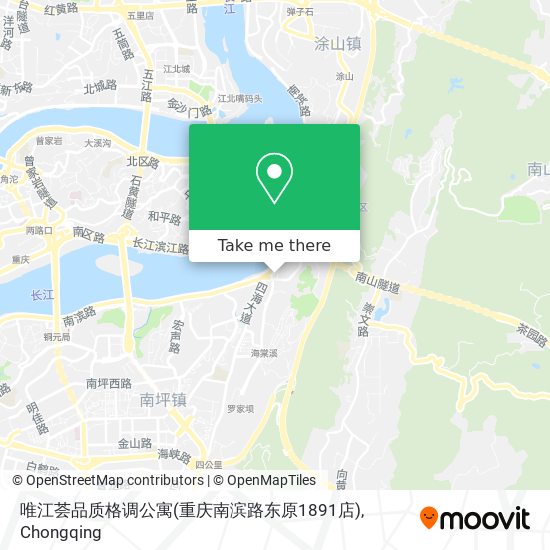 唯江荟品质格调公寓(重庆南滨路东原1891店) map