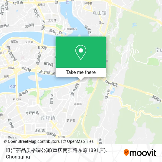 唯江荟品质格调公寓(重庆南滨路东原1891店) map