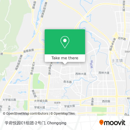 学府悦园C1组团-2号门 map