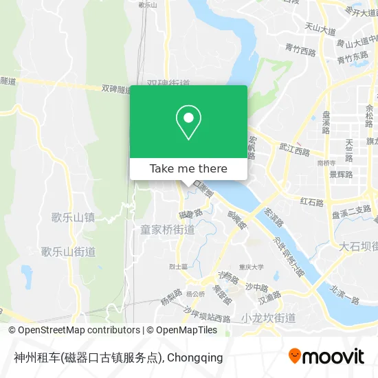 神州租车(磁器口古镇服务点) map
