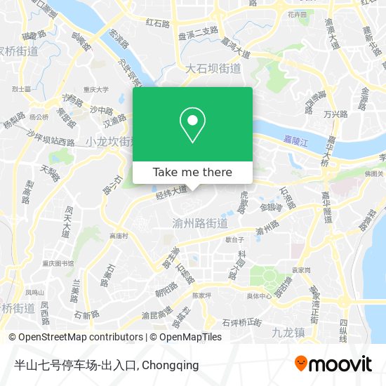 半山七号停车场-出入口 map
