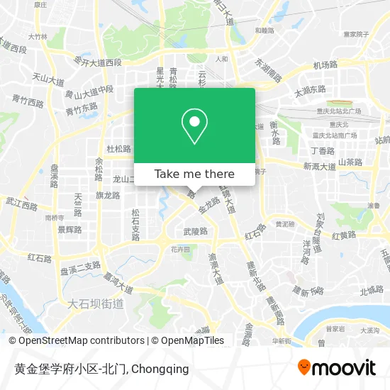 黄金堡学府小区-北门 map