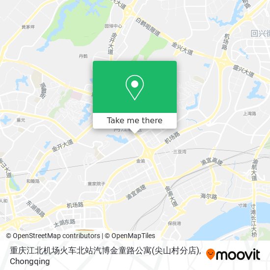 重庆江北机场火车北站汽博金童路公寓(尖山村分店) map