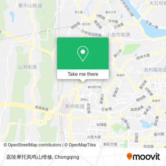 嘉陵摩托凤鸣山维修 map