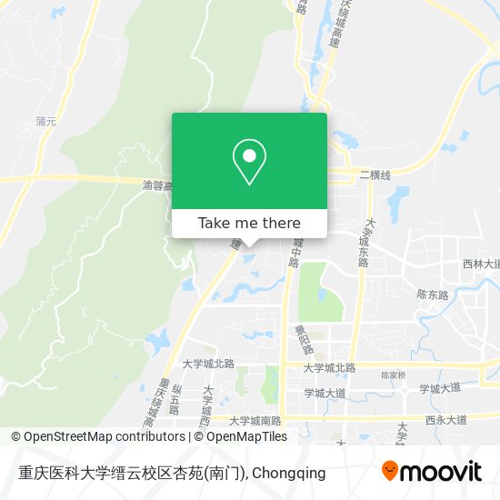 重庆医科大学缙云校区杏苑(南门) map