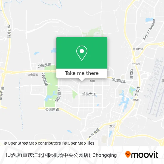 IU酒店(重庆江北国际机场中央公园店) map