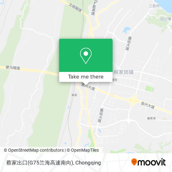 蔡家出口(G75兰海高速南向) map