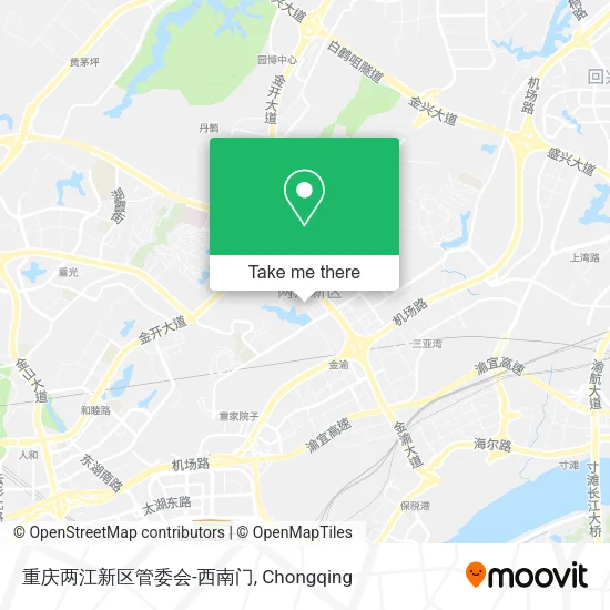 重庆两江新区管委会-西南门 map