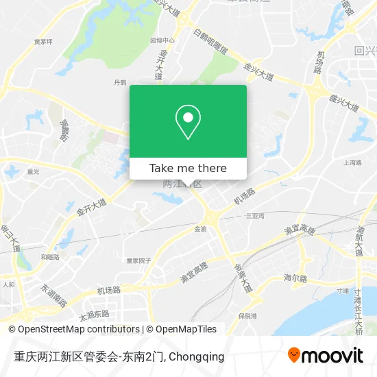 重庆两江新区管委会-东南2门 map