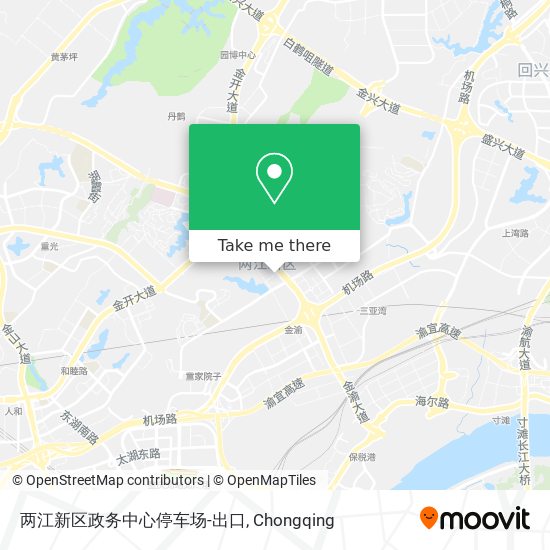 两江新区政务中心停车场-出口 map