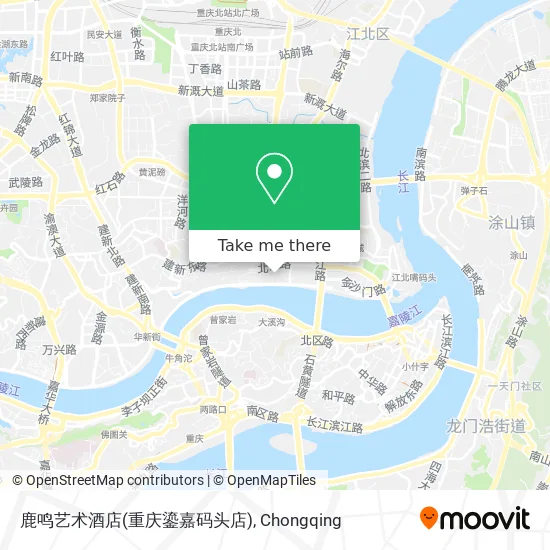 鹿鸣艺术酒店(重庆鎏嘉码头店) map