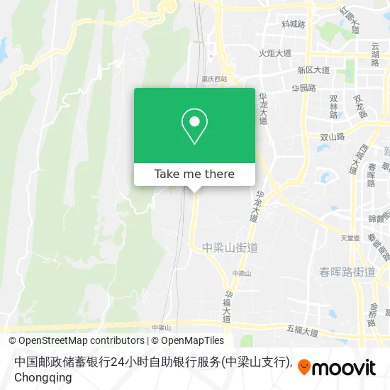 中国邮政储蓄银行24小时自助银行服务(中梁山支行) map