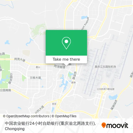 中国农业银行24小时自助银行(重庆渝北两路支行) map