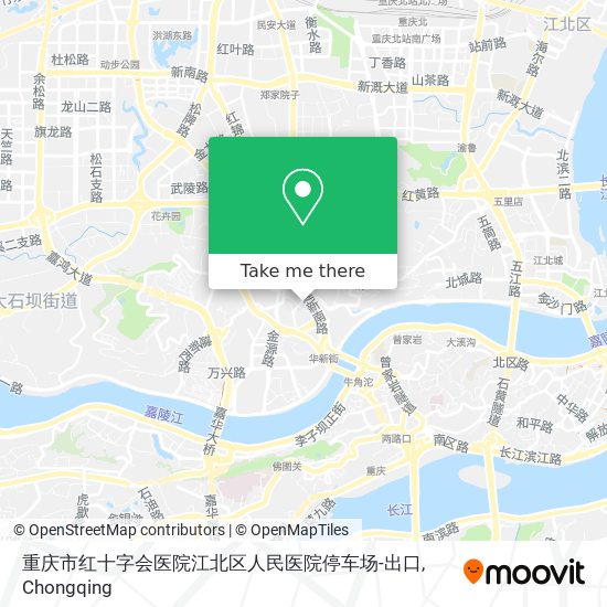 重庆市红十字会医院江北区人民医院停车场-出口 map