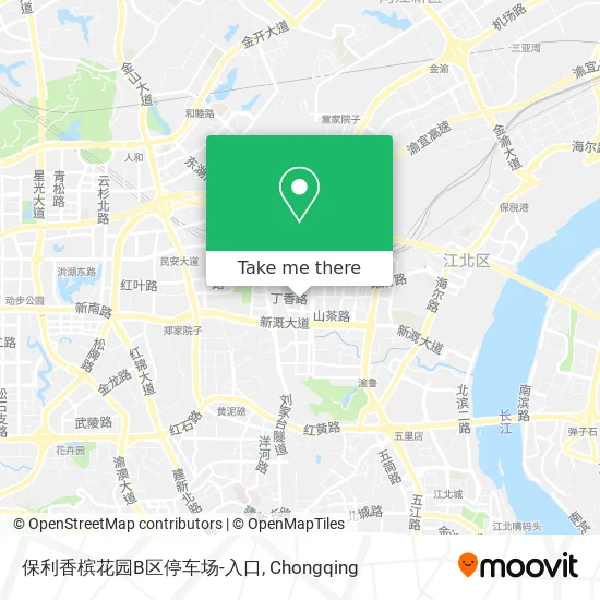 保利香槟花园B区停车场-入口 map