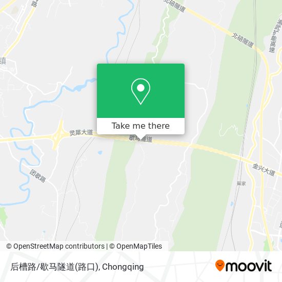 后槽路/歇马隧道(路口) map