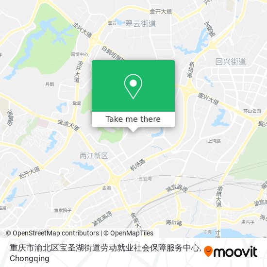 重庆市渝北区宝圣湖街道劳动就业社会保障服务中心 map