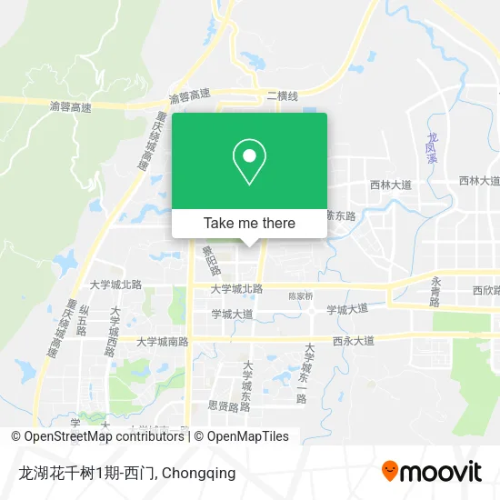 龙湖花千树1期-西门 map