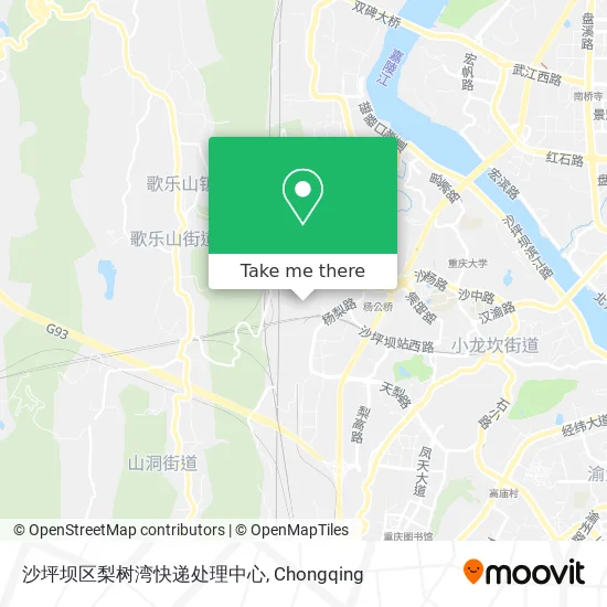 沙坪坝区梨树湾快递处理中心 map