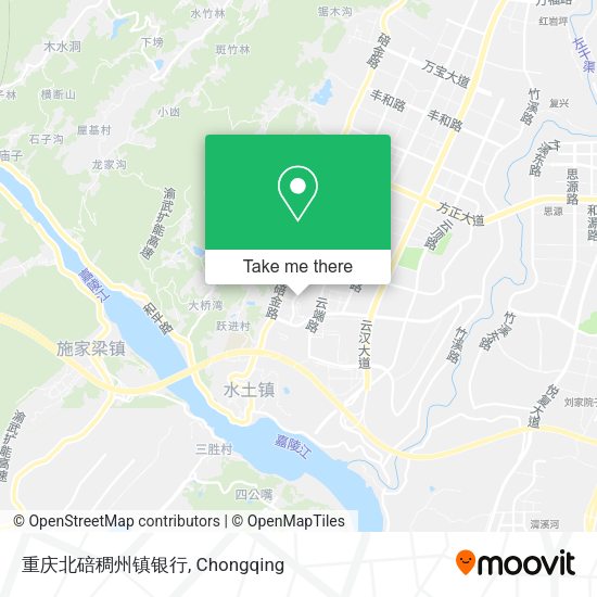 重庆北碚稠州镇银行 map