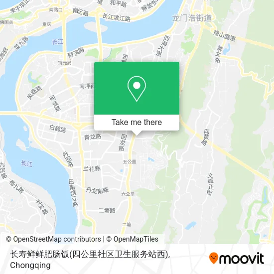 长寿鲜鲜肥肠饭(四公里社区卫生服务站西) map