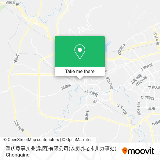重庆尊享实业(集团)有限公司(以房养老永川办事处) map
