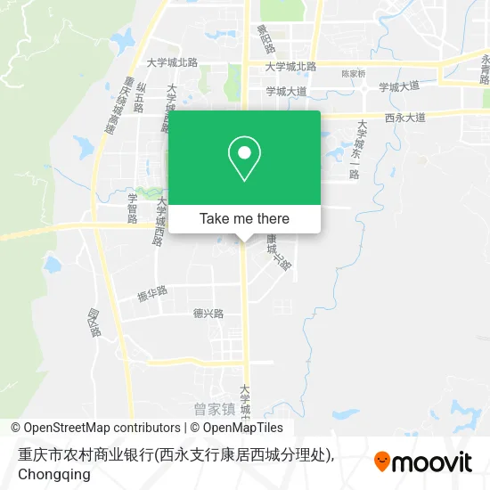 重庆市农村商业银行(西永支行康居西城分理处) map