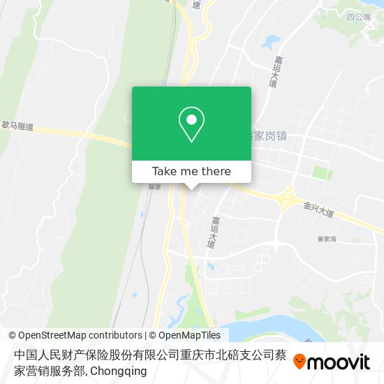 中国人民财产保险股份有限公司重庆市北碚支公司蔡家营销服务部 map