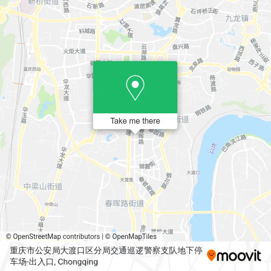 重庆市公安局大渡口区分局交通巡逻警察支队地下停车场-出入口 map
