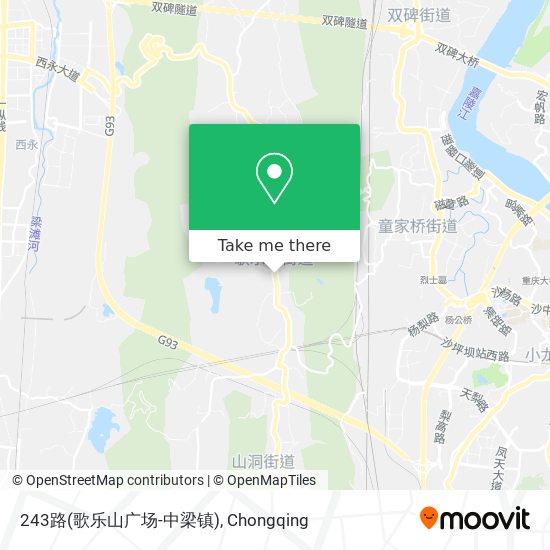 243路(歌乐山广场-中梁镇) map