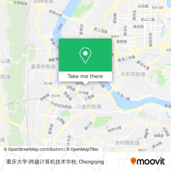 重庆大学-跨越计算机技术学校 map
