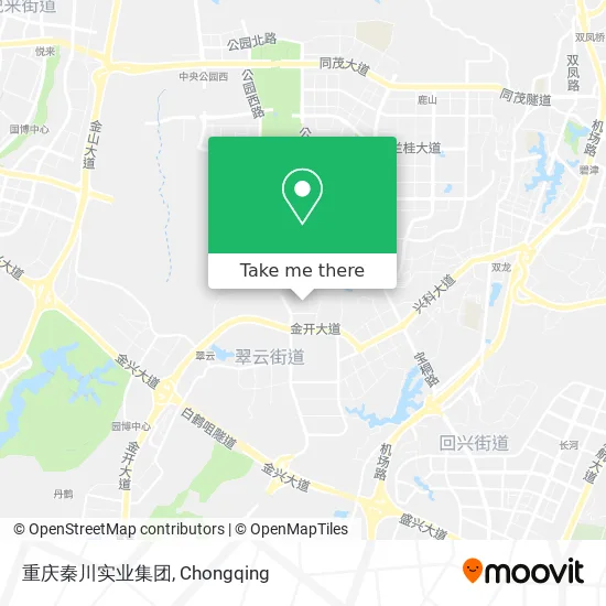 重庆秦川实业集团 map