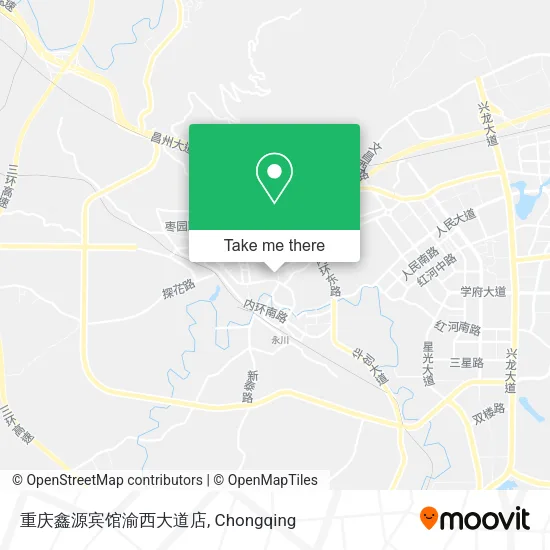 重庆鑫源宾馆渝西大道店 map