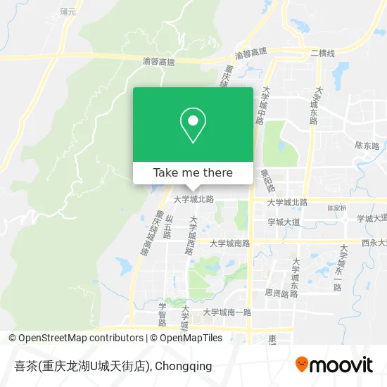 喜茶(重庆龙湖U城天街店) map